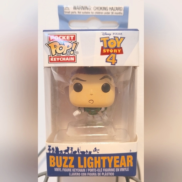 New Rare Funko Pocket Pop! Disney Pixar Buzz Lightyear Keychain Toy Story 4 - Picture 2 of 7